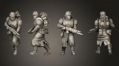 Military figurines Guardsmen Shotguns 3 Cult Guard 3d model