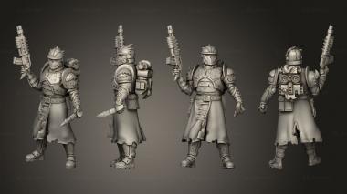 Military figurines Guardsmen Shotguns 5 Cult Guard 3d model