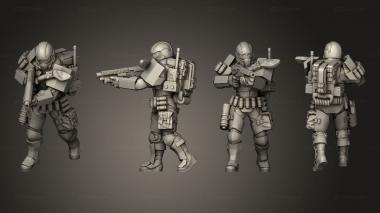 Military figurines guardsmen 3d model