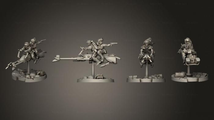Military figurines (GUERRILLA BIKERS 01, STKW_7160) 3D models for cnc