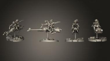 Military figurines GUERRILLA BIKERS 01 3d model