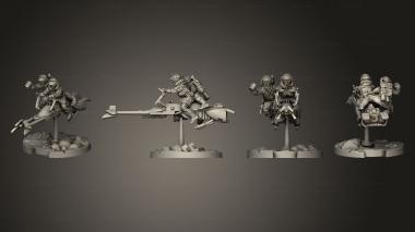 Military figurines GUERRILLA BIKERS 02 3d model