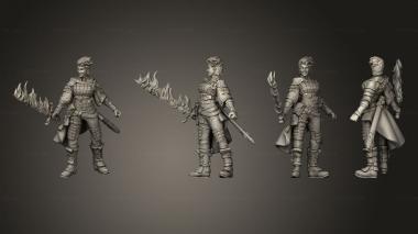 Military figurines Guild Mage Flame Sword 3d model