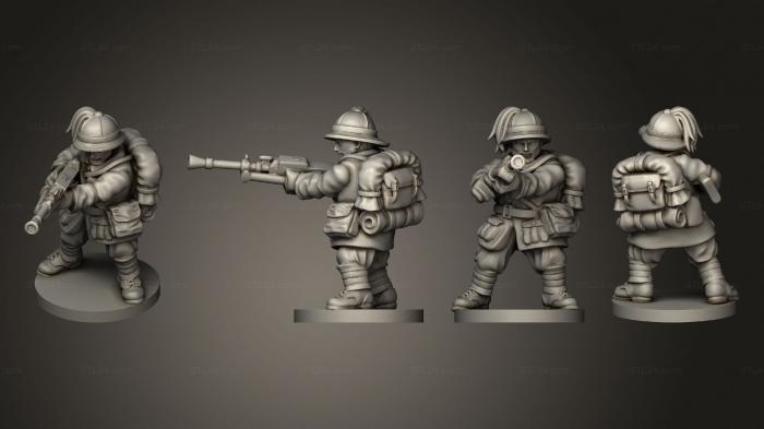 Military figurines (GUNNER 02, STKW_7177) 3D models for cnc