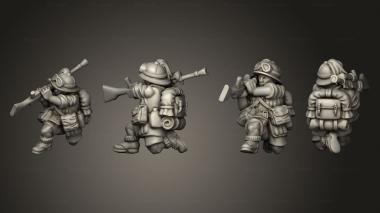 Military figurines GUNNER 03 3d model
