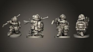 Military figurines GUNNER 04 3d model