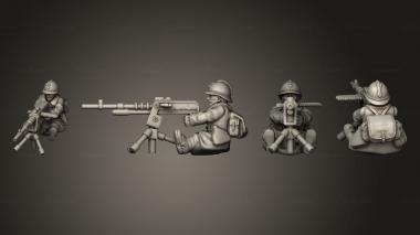 Military figurines GUNNER 07 3d model