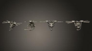 Military figurines Gunner Auto Drone Complete 3d model