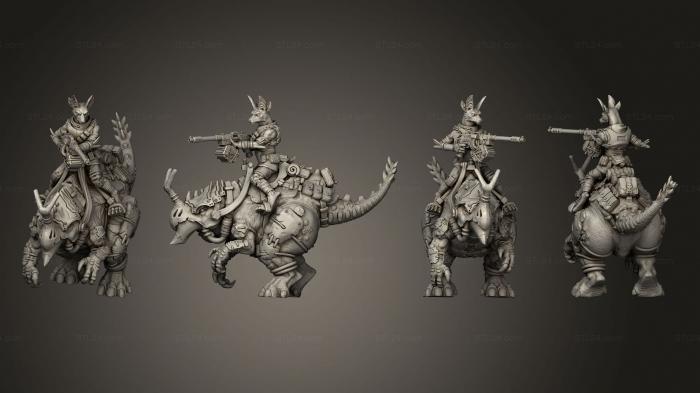 Military figurines (Gunner Beasts 1 Machinegun, STKW_7184) 3D models for cnc