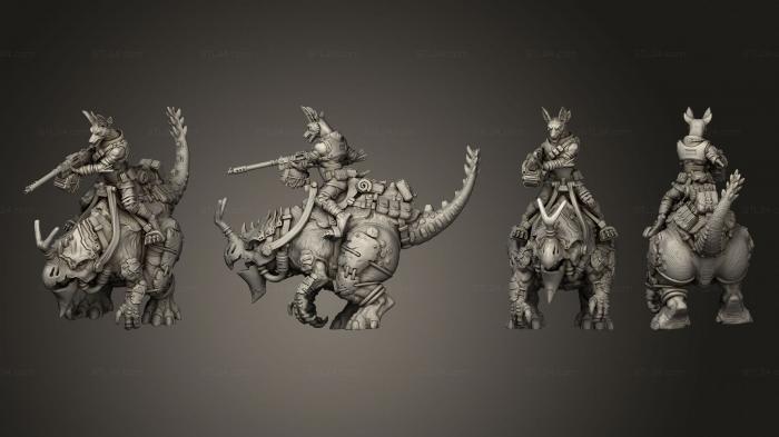 Military figurines (Gunner Beasts 3 Machinegun, STKW_7188) 3D models for cnc