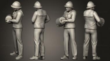 Military figurines Gunner Loader 1 72 3d model