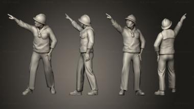 Military figurines Gunner Pointing Up 1 72 3d model