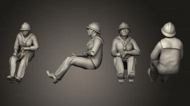 Military figurines Gunner Right 1 722 3d model