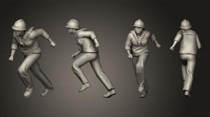 Military figurines (Gunner Running A 1 72, STKW_7198) 3D models for cnc
