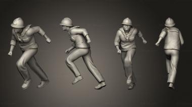 Military figurines Gunner Running A 1 72 3d model