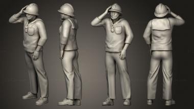Military figurines Gunner Standing 1 72 3d model