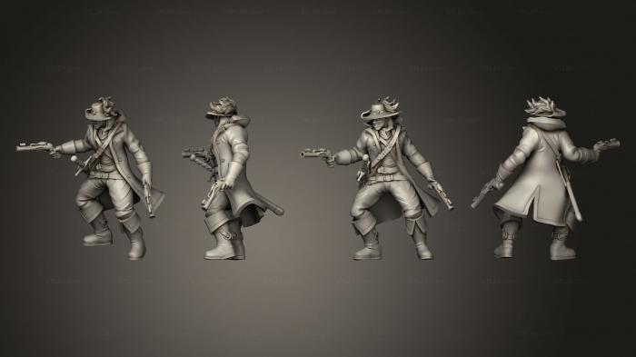 Military figurines (Half Orc Gunslinger 2 1, STKW_7264) 3D models for cnc