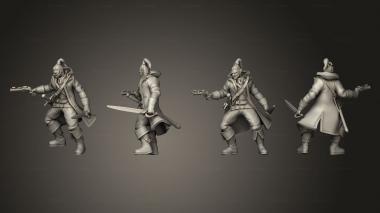 Military figurines Half Orc Gunslinger 2 3 3d model