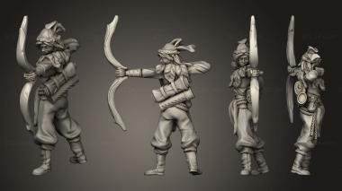 Military figurines Half Orc Ranger Khuttal 3d model