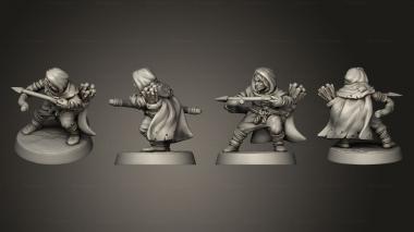 Military figurines Halfing Ranger   Bow 3d model