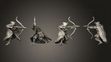 Military figurines Halfling Rogue Bow Arrow 3d model