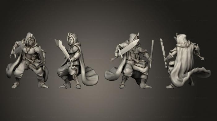 Military figurines (Halfling Rogue Dagger, STKW_7276) 3D models for cnc