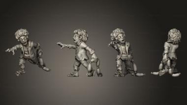 Military figurines Halfling Zombie 3d model