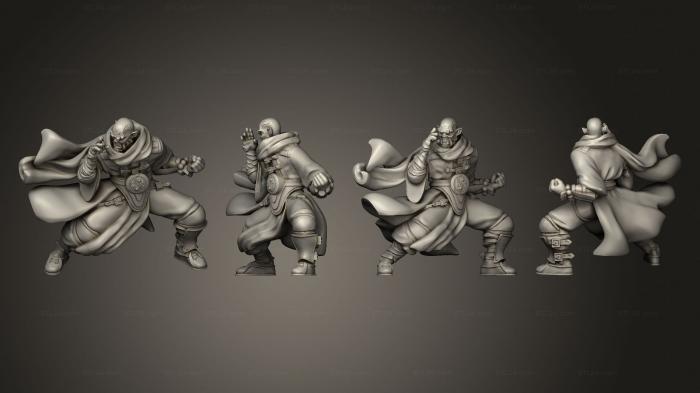 Military figurines (halforc monk unarmed, STKW_7282) 3D models for cnc