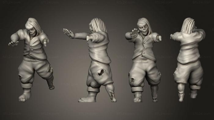 Military figurines (Halloween Zombie, STKW_7285) 3D models for cnc
