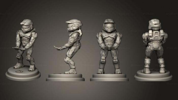 Military figurines (HALO MASTER CHIEF, STKW_7286) 3D models for cnc