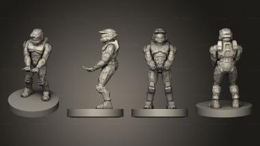 Military figurines Halo Stand 3d model