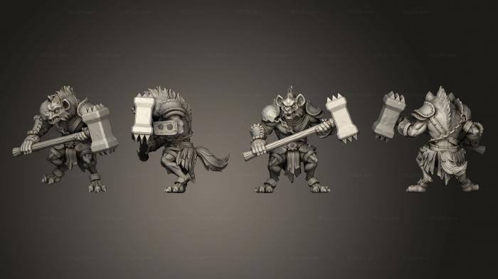 Military figurines (Hammer Gnoll, STKW_7288) 3D models for cnc