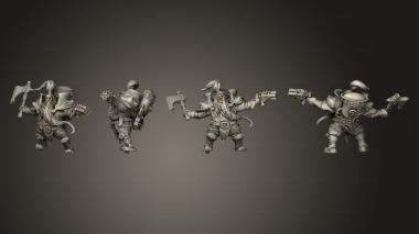 Military figurines Hardheaded chargers 01 3d model