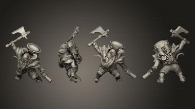 Military figurines Hardheaded chargers 03 3d model