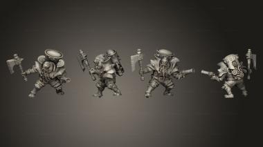 Military figurines Hardheaded chargers 05 3d model