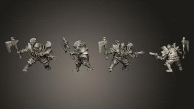 Military figurines Hardheaded chargers 06 3d model