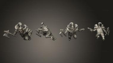 Military figurines Hardheaded chargers 08 3d model