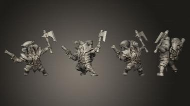 Military figurines Hardheaded chargers 09 3d model