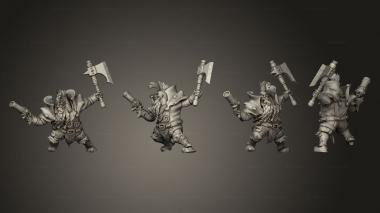Military figurines Hardheaded chargers 10 3d model