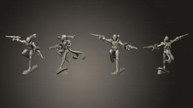 Military figurines harlequine combat squad alpha 03 3d model