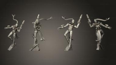 Military figurines harlequine combat squad alpha 04 3d model