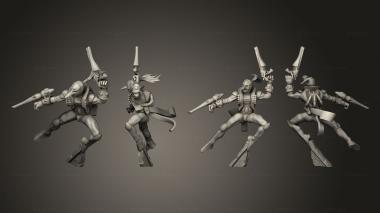 Military figurines harlequine combat squad alpha 07 3d model