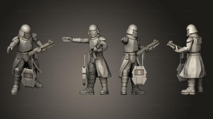 Military figurines (Harsh Weather Gear Trooper Squad NCO, STKW_7325) 3D models for cnc