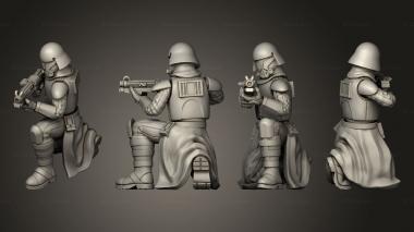 Military figurines Harsh Weather Gear Trooper Squad Pose 2 3d model