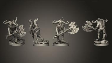 Military figurines A demon with an axe 3d model