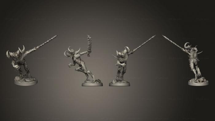 Military figurines (Hatred Lesser Fiend Pose 4, STKW_7334) 3D models for cnc