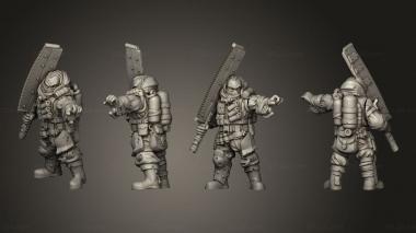 Military figurines Hazmat Arm Wood Saw Sword 001 3d model