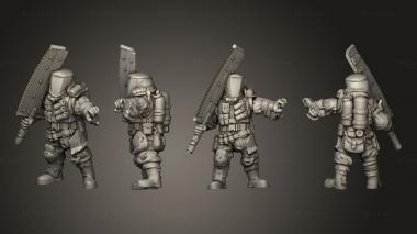 Military figurines Hazmat Body Helmeted 3d model
