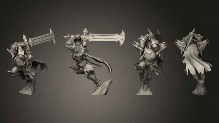 Military figurines (Heavenly Guard Attacking Large, STKW_7363) 3D models for cnc