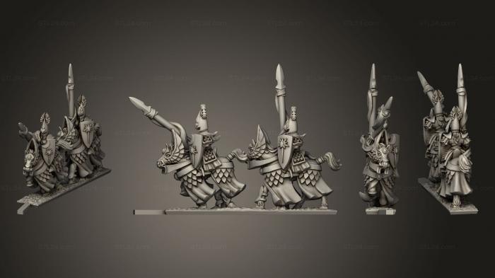 Military figurines (heavy cavalry 01, STKW_7369) 3D models for cnc